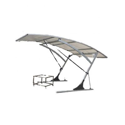 Gegalvaniseerde stalen balk vouwbare auto-garage met zware frame en grijs carport canopy
