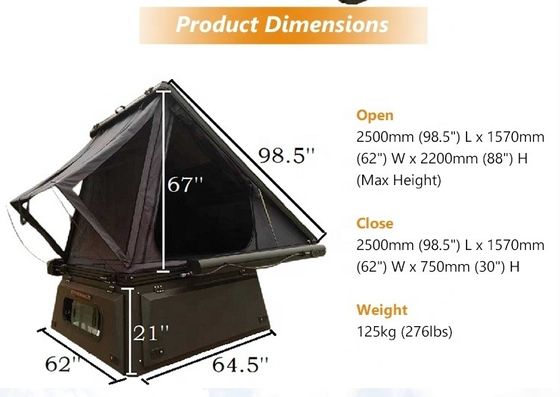 160 kg Aluminium Truck Bed Camper Canopy voor 2002-2013 Ram 1500 Pickup Truck Tent