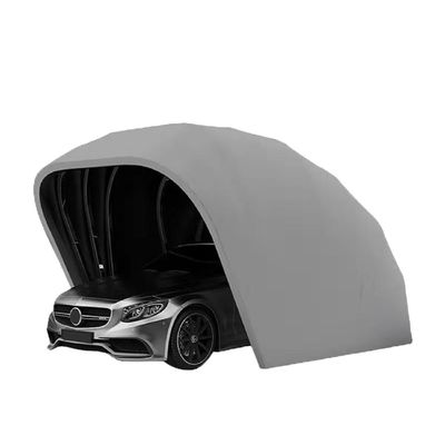 Motorfiets vouwgarage horizontale vouwdeuren met aangepast logo en grijze kleur