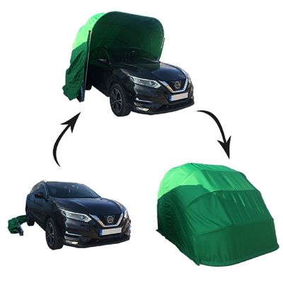 Motorfiets vouwgarage horizontale vouwdeuren met aangepast logo en grijze kleur