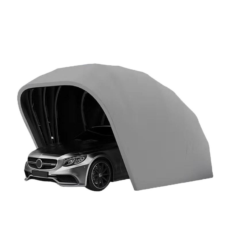 Motorfiets vouwgarage horizontale vouwdeuren met aangepast logo en grijze kleur